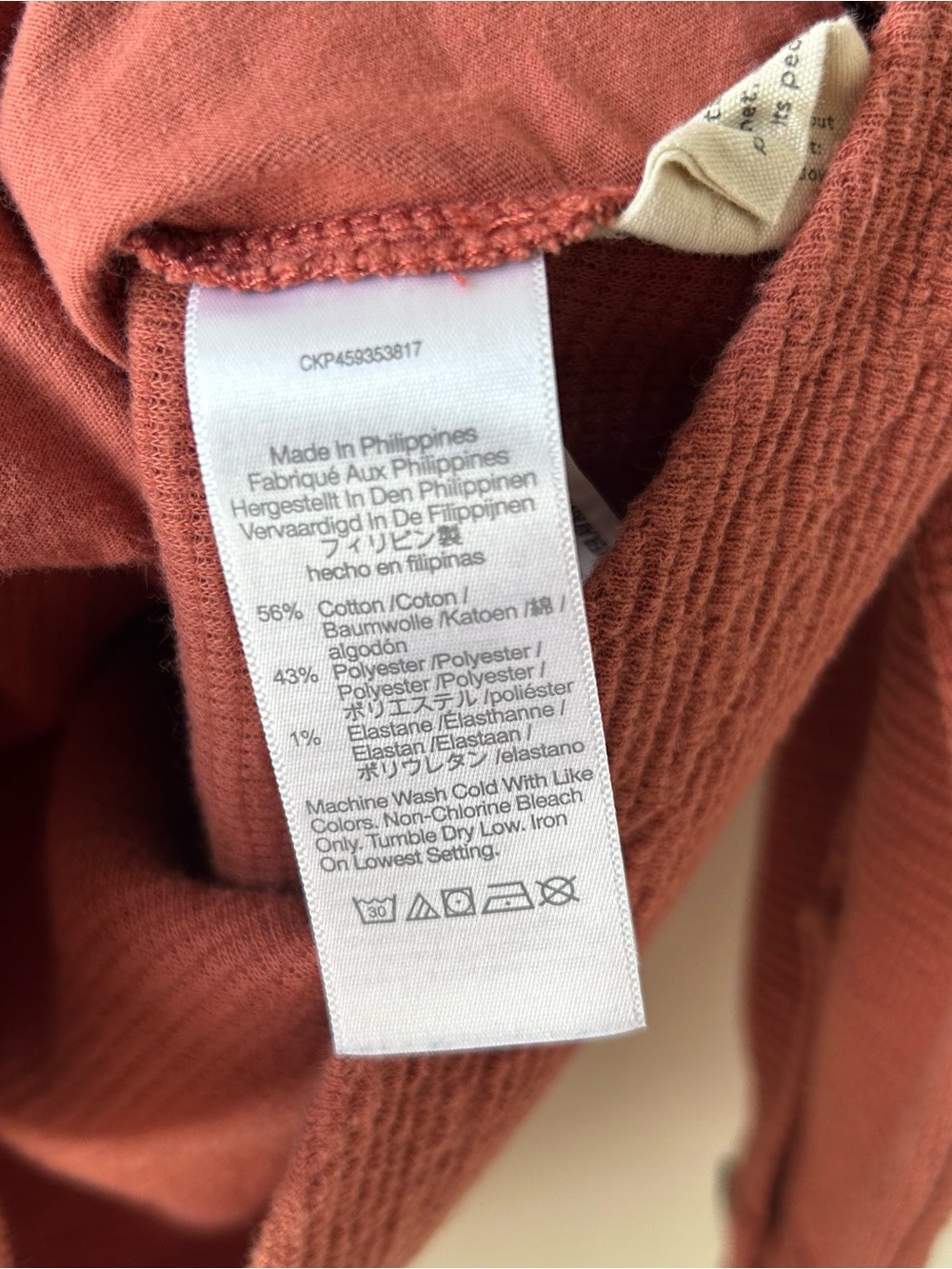 Madewell Textural Knit Shirt-Jacket Weathered Brick Rust Orange XS - Picture 10 of 13